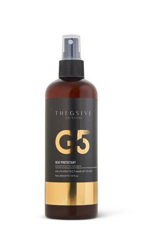 THE G5IVE HAIRCARE Heat Protection Spray, the ultimate defender of your tresses against the rigors of heat styling!