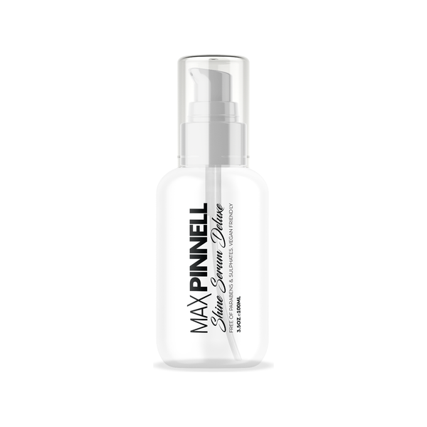 Discover the Max Pinnell Shine Serum Deluxe, an exceptional organic hair serum crafted to deliver stunning daily shine