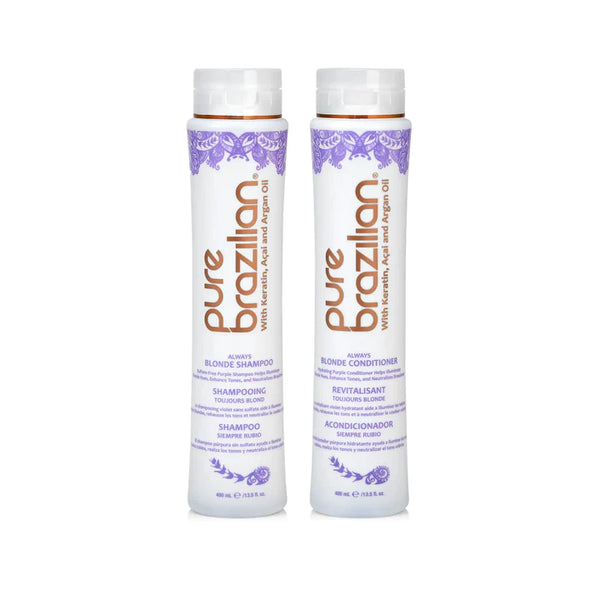 Pure Brazilian Silver Shampoo & Conditioner Duo Pack 400ml or 1Lt