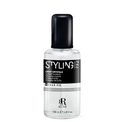 The RR Line Pro Styling Light Crystals are a lightweight professional finishing serum that seals the hair cuticle and amplifies natural shine.