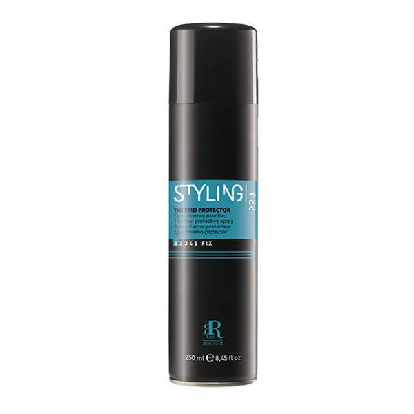 The RR Line Pro Styling Thermo Protector is a professional heat-protective spray engineered to safeguard hair from high temperatures while preserving softness, shine, and manageability.