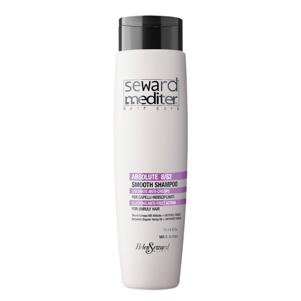 Helen Seward Mediter Absolute 8/S2 smoothing shampoo for frizzy, unruly hair with activated organic hemp oil and anti-frizz shield