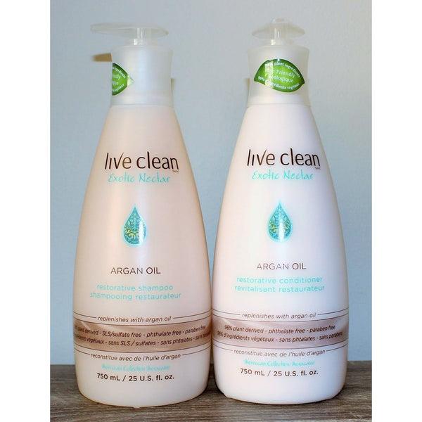 Live Clean  Exotic Nectar  Argan Oil Conditioner 750ml with Pump - Hairlight Hair & Beauty
