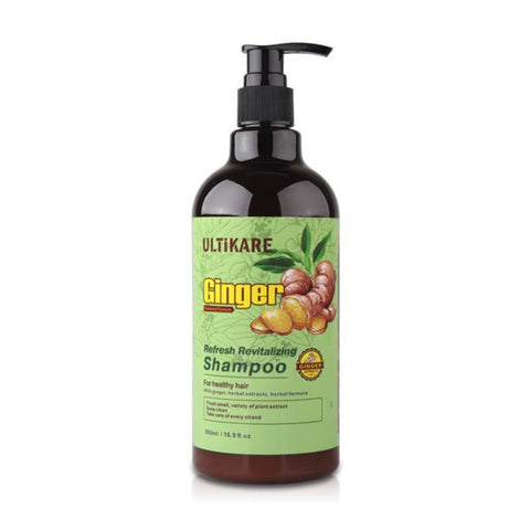 ULTiKARE Ginger Refresh Hair Shampoo with the Refresh Amino Acid, menthol essence, and ginger essence, this latest formula can calm and restore the scalp,