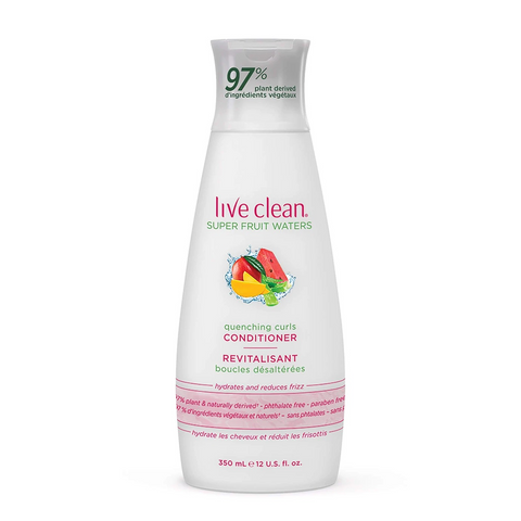 Live Clean Super Fruit Waters Quenching Curls Conditioner hydrates, nourishes and helps shape beautiful, bouncing curls.